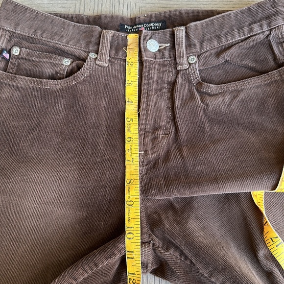 Polo by Ralph Lauren - High-Waisted, Flare-Leg, Chocolate-Brown Jeans - SZ 6 - Picture 6 of 15